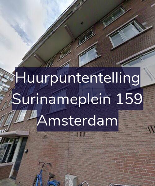 Foto gevel Huurpuntentelling voor Surinameplein 159, Amsterdam