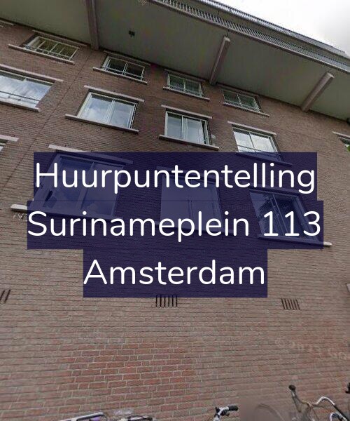 Foto gevel Huurpuntentelling voor Surinameplein 113, Amsterdam