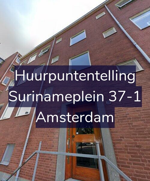 Foto gevel Huurpuntentelling voor Surinameplein 37-1, Amsterdam