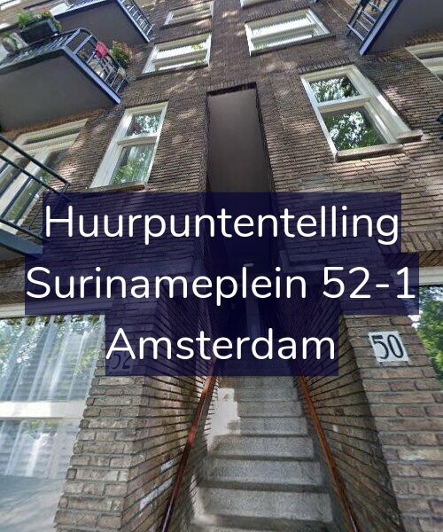 Foto gevel Huurpuntentelling voor Surinameplein 52-1, Amsterdam