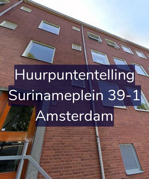 Foto gevel Huurpuntentelling voor Surinameplein 39-1, Amsterdam