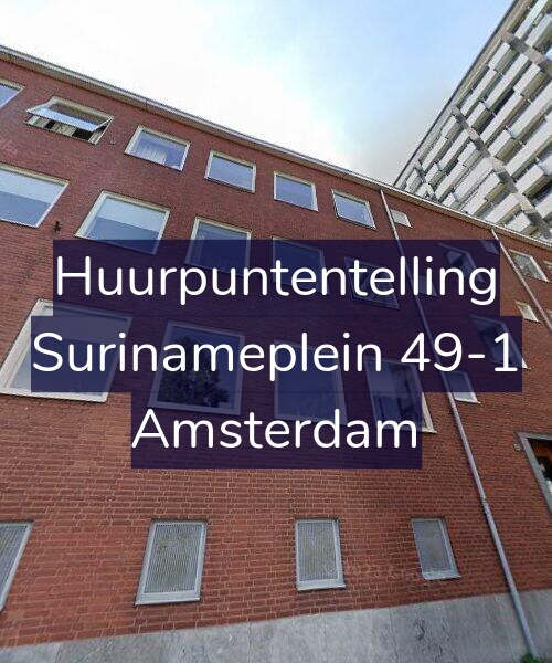 Foto gevel Huurpuntentelling voor Surinameplein 49-1, Amsterdam