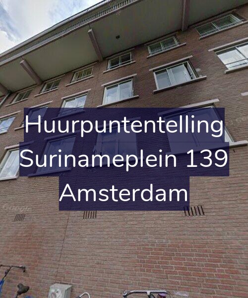 Foto gevel Huurpuntentelling voor Surinameplein 139, Amsterdam