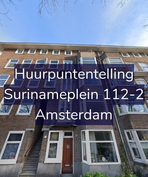 Foto gevel Huurpuntentelling voor Surinameplein 112-2, Amsterdam