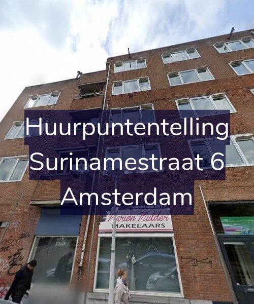 Foto gevel Huurpuntentelling voor Surinamestraat 6, Amsterdam