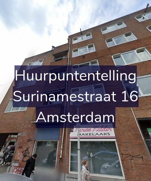 Foto gevel Huurpuntentelling voor Surinamestraat 16, Amsterdam