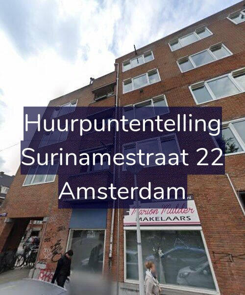 Foto gevel Huurpuntentelling voor Surinamestraat 22, Amsterdam