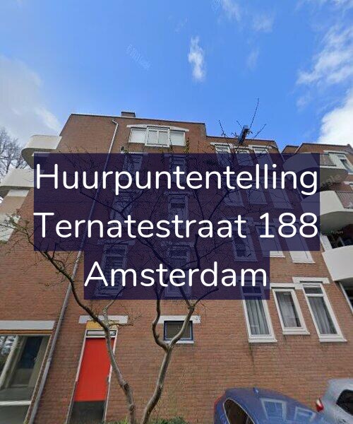 Foto gevel Huurpuntentelling voor Ternatestraat 188, Amsterdam
