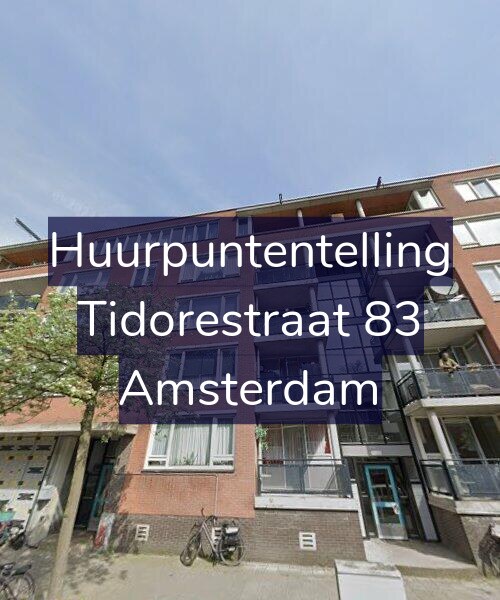 Foto gevel Huurpuntentelling voor Tidorestraat 83, Amsterdam