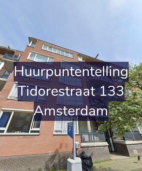 Foto gevel Huurpuntentelling voor Tidorestraat 133, Amsterdam