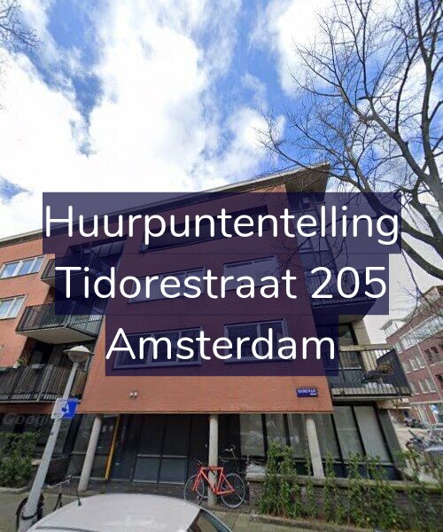 Foto gevel Huurpuntentelling voor Tidorestraat 205, Amsterdam