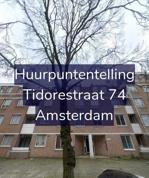 Foto gevel Huurpuntentelling voor Tidorestraat 74, Amsterdam