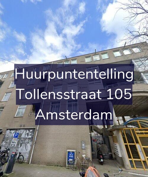 Foto gevel Huurpuntentelling voor Tollensstraat 105, Amsterdam