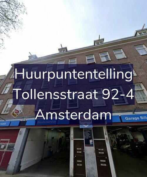 Foto gevel Huurpuntentelling voor Tollensstraat 92-4, Amsterdam