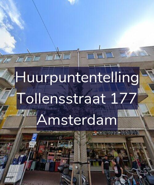 Foto gevel Huurpuntentelling voor Tollensstraat 177, Amsterdam
