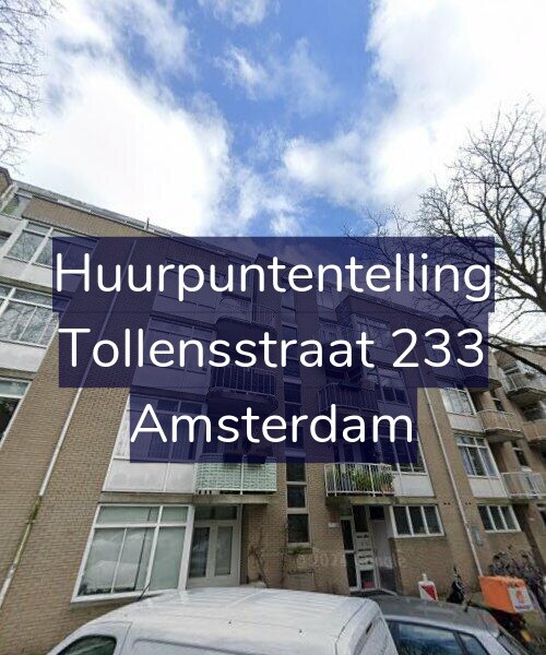 Foto gevel Huurpuntentelling voor Tollensstraat 233, Amsterdam