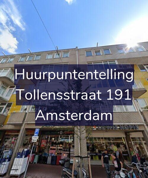 Foto gevel Huurpuntentelling voor Tollensstraat 191, Amsterdam