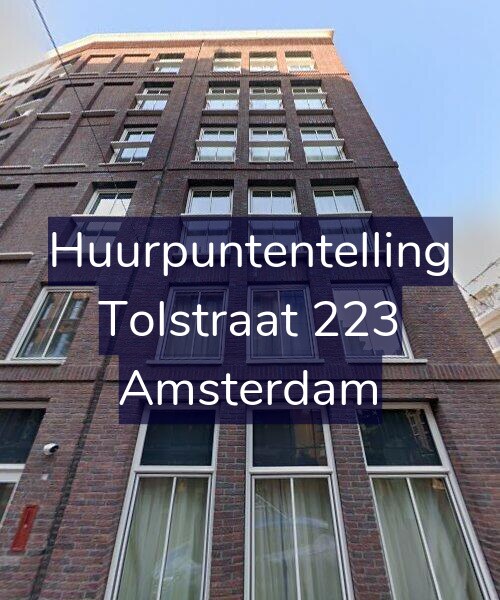 Foto gevel Huurpuntentelling voor Tolstraat 223, Amsterdam