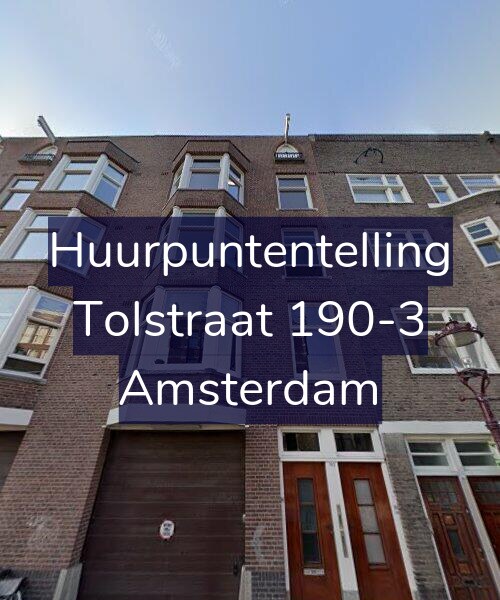 Foto gevel Huurpuntentelling voor Tolstraat 190-3, Amsterdam