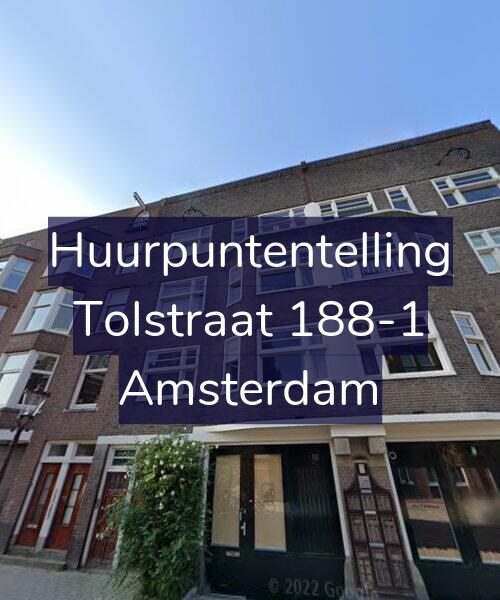 Foto gevel Huurpuntentelling voor Tolstraat 188-1, Amsterdam