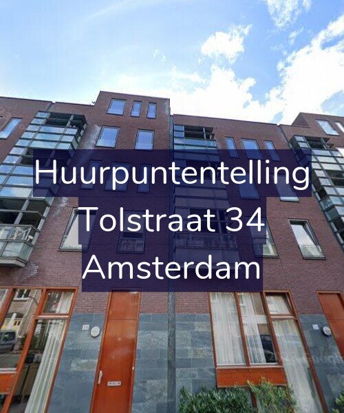 Foto gevel Huurpuntentelling voor Tolstraat 34, Amsterdam