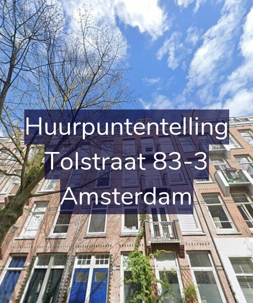 Foto gevel Huurpuntentelling voor Tolstraat 83-3, Amsterdam