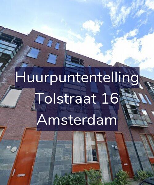 Foto gevel Huurpuntentelling voor Tolstraat 16, Amsterdam