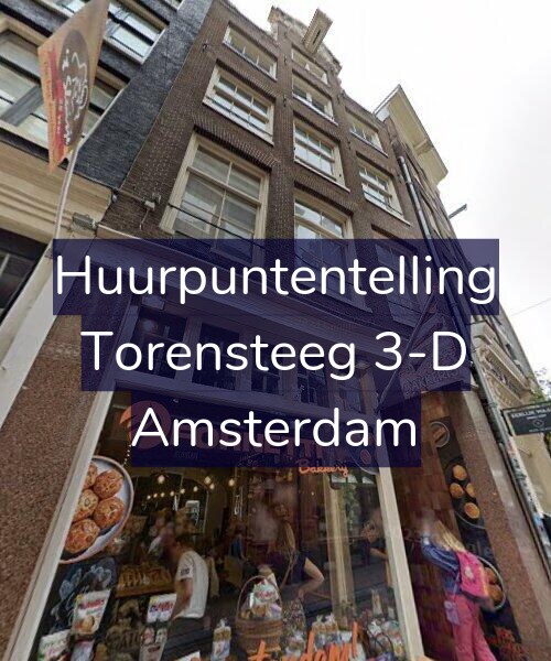 Foto gevel Huurpuntentelling voor Torensteeg 3-D, Amsterdam