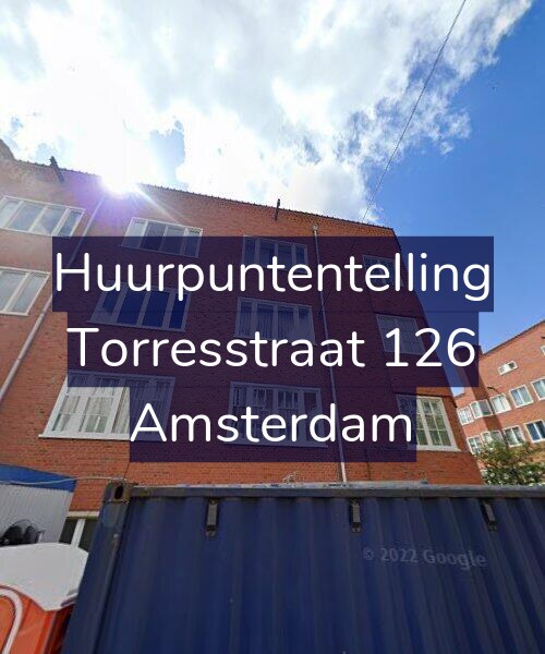 Foto gevel Huurpuntentelling voor Torresstraat 126, Amsterdam