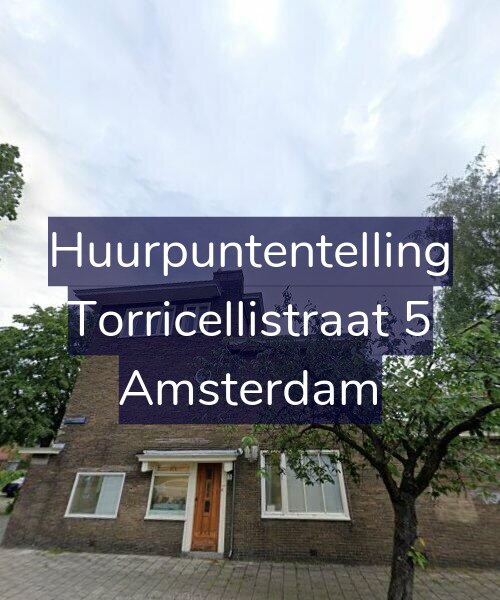 Foto gevel Huurpuntentelling voor Torricellistraat 5, Amsterdam