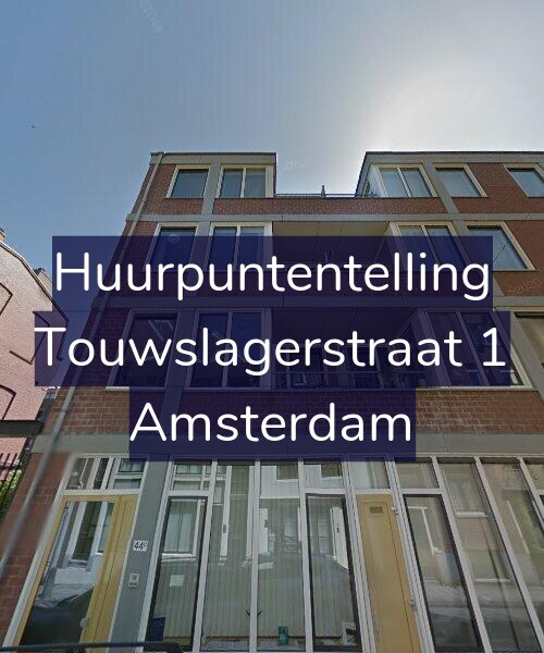 Foto gevel Huurpuntentelling voor Touwslagerstraat 1, Amsterdam