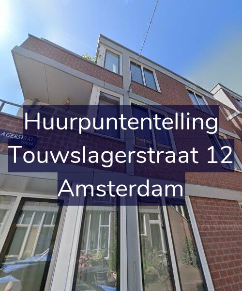 Foto gevel Huurpuntentelling voor Touwslagerstraat 12, Amsterdam