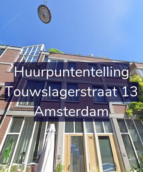 Foto gevel Huurpuntentelling voor Touwslagerstraat 13, Amsterdam