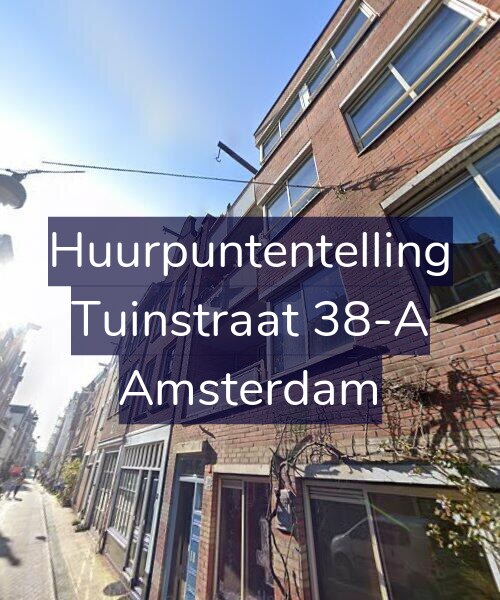 Foto gevel Huurpuntentelling voor Tuinstraat 38-A, Amsterdam