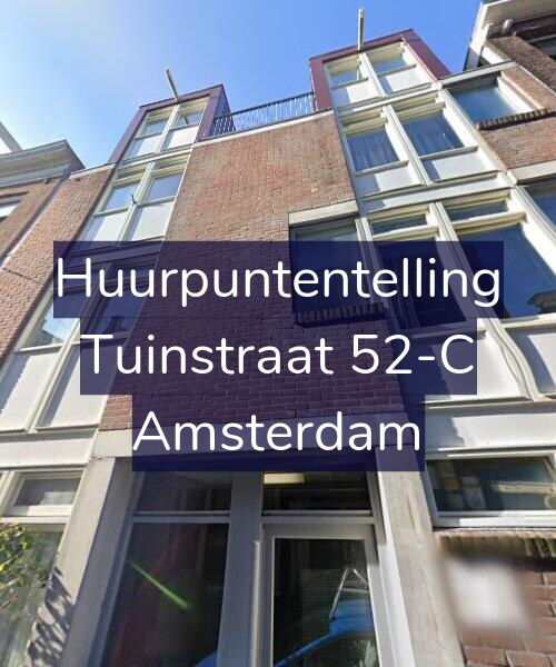 Foto gevel Huurpuntentelling voor Tuinstraat 52-C, Amsterdam