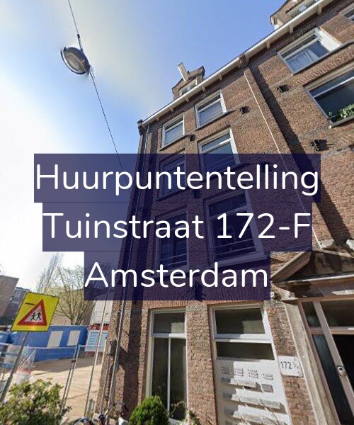 Foto gevel Huurpuntentelling voor Tuinstraat 172-F, Amsterdam