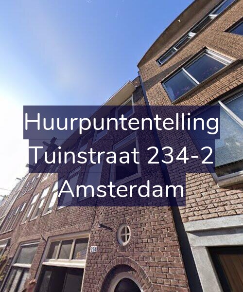 Foto gevel Huurpuntentelling voor Tuinstraat 234-2, Amsterdam
