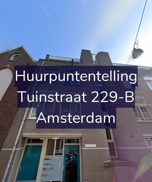 Foto gevel Huurpuntentelling voor Tuinstraat 229-B, Amsterdam