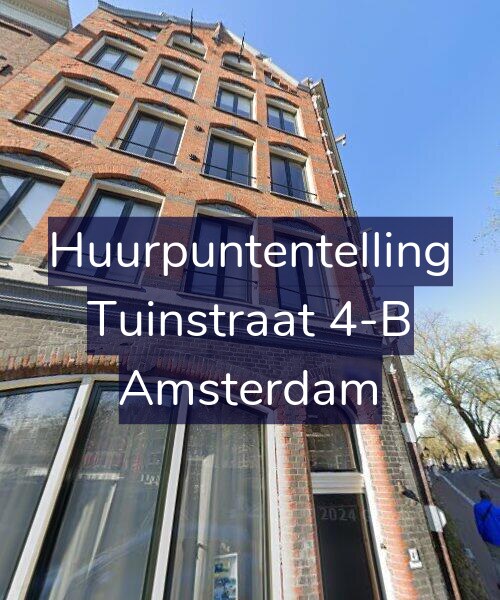 Foto gevel Huurpuntentelling voor Tuinstraat 4-B, Amsterdam
