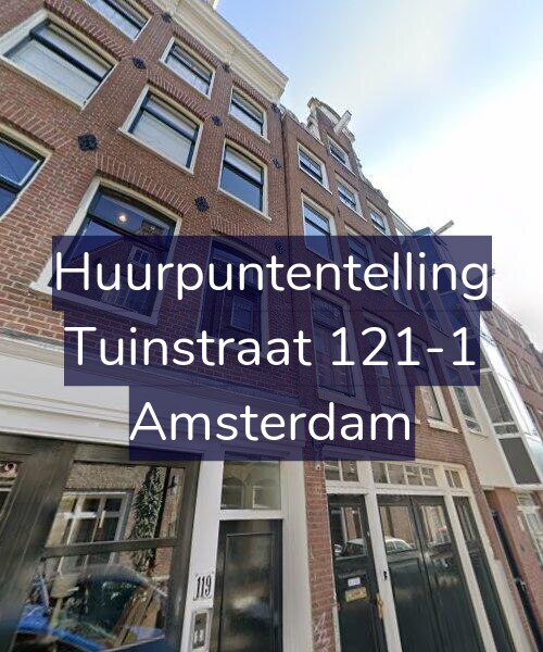 Foto gevel Huurpuntentelling voor Tuinstraat 121-1, Amsterdam