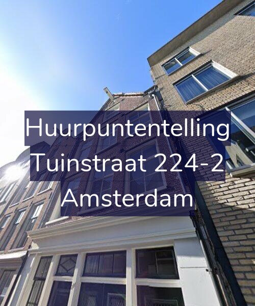 Foto gevel Huurpuntentelling voor Tuinstraat 224-2, Amsterdam