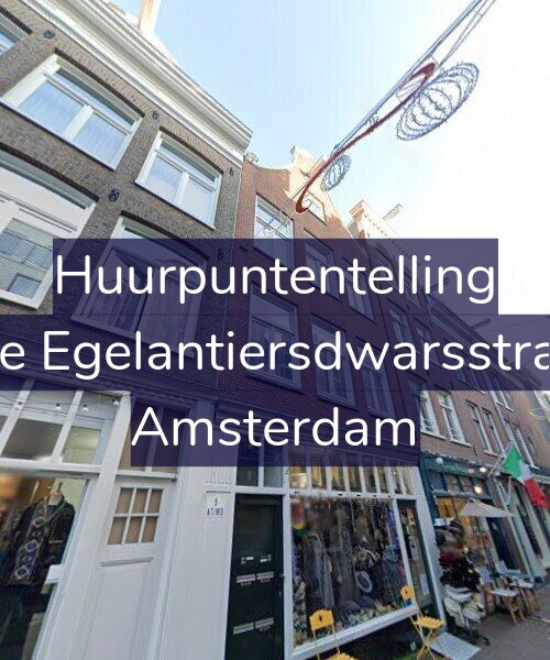 Foto gevel Huurpuntentelling voor Tweede Egelantiersdwarsstraat 5-D, Amsterdam