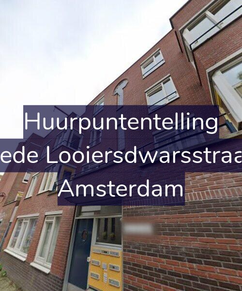 Foto gevel Huurpuntentelling voor Tweede Looiersdwarsstraat 54, Amsterdam