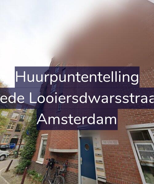 Foto gevel Huurpuntentelling voor Tweede Looiersdwarsstraat 62, Amsterdam