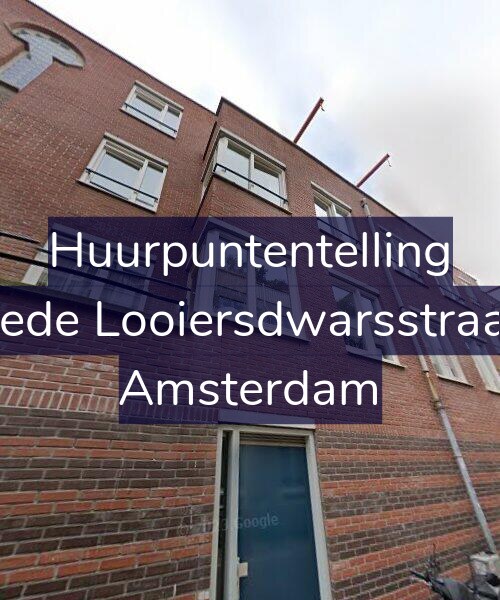 Foto gevel Huurpuntentelling voor Tweede Looiersdwarsstraat 52, Amsterdam