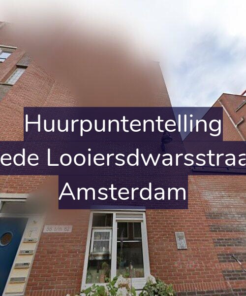 Foto gevel Huurpuntentelling voor Tweede Looiersdwarsstraat 58, Amsterdam