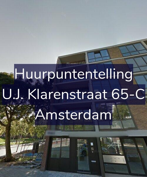 Foto gevel Huurpuntentelling voor U.J. Klarenstraat 65-C, Amsterdam