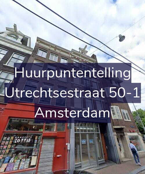 Foto gevel Huurpuntentelling voor Utrechtsestraat 50-1, Amsterdam