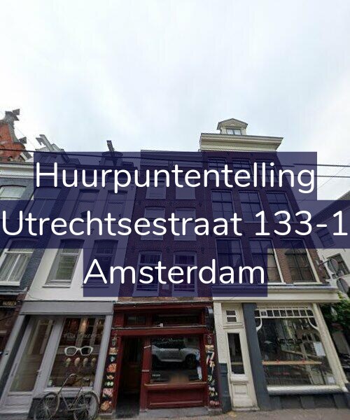 Foto gevel Huurpuntentelling voor Utrechtsestraat 133-1, Amsterdam