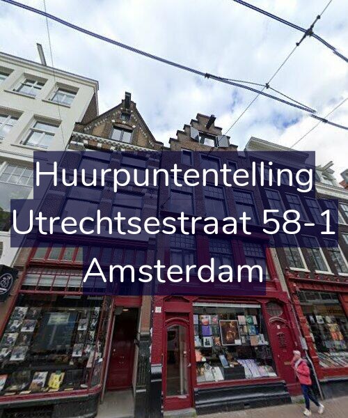 Foto gevel Huurpuntentelling voor Utrechtsestraat 58-1, Amsterdam